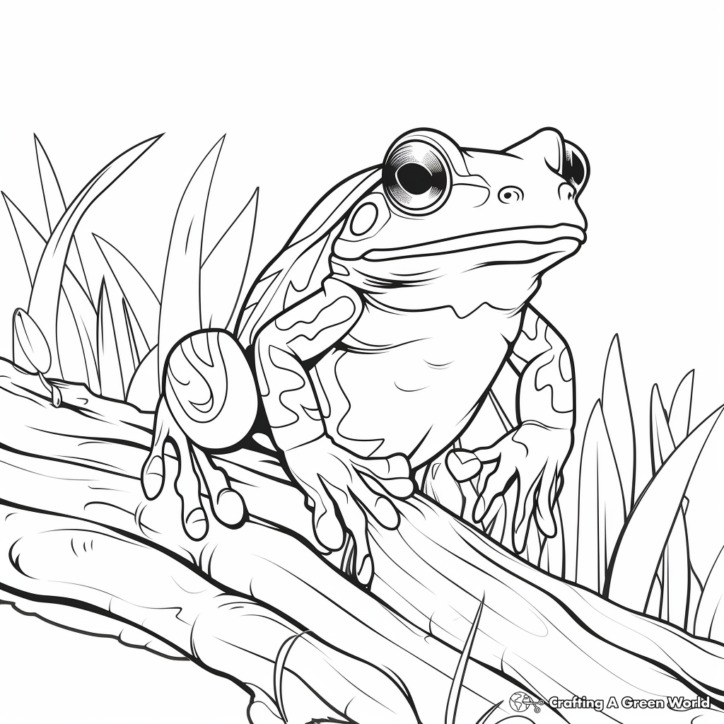 Red eyed tree frog coloring pages