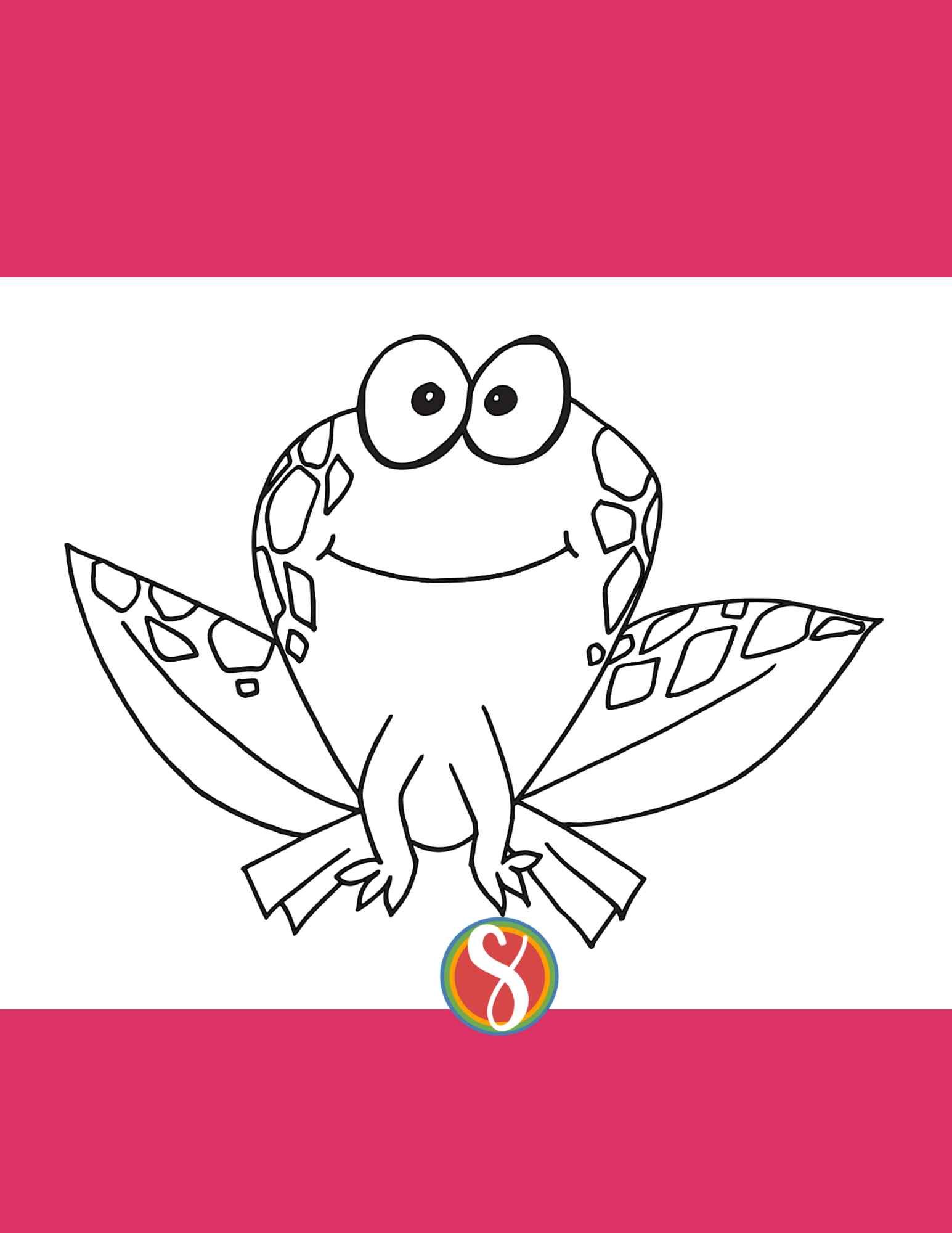 Free frog coloring pages â stevie doodles