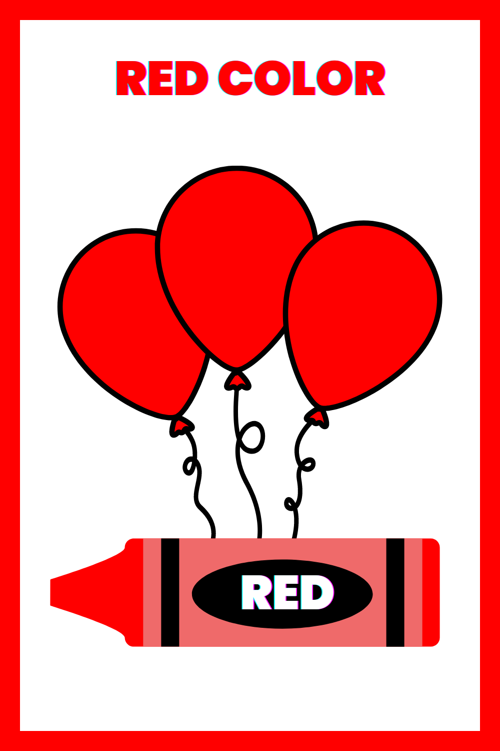 Red color flashcards color flashcards flashcards for kids flashcards