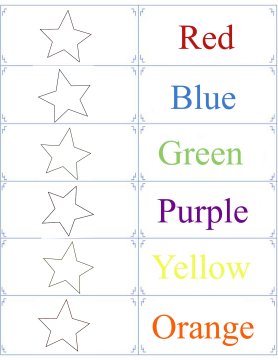 Printable color flashcards