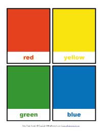 Color flash cards all kids network