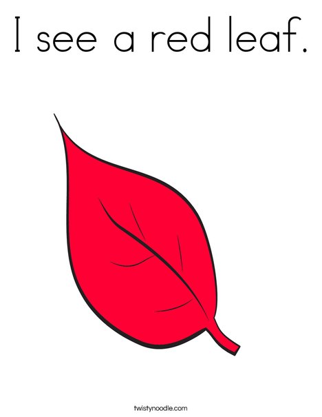 I see a red leaf coloring page