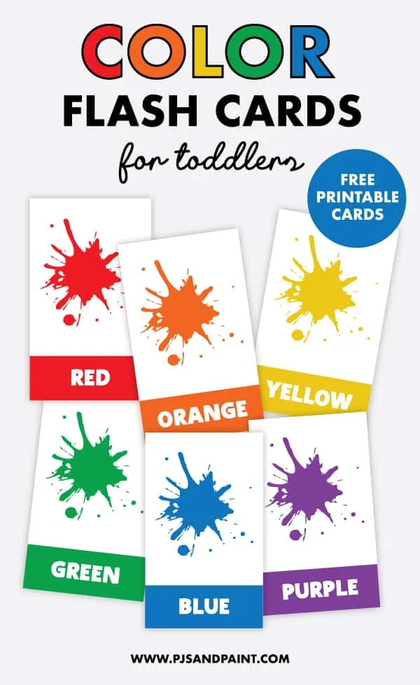 Free printable color flash cards for toddlers help kids learn colors