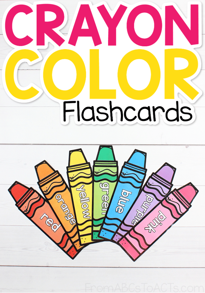 Printable color flash cards