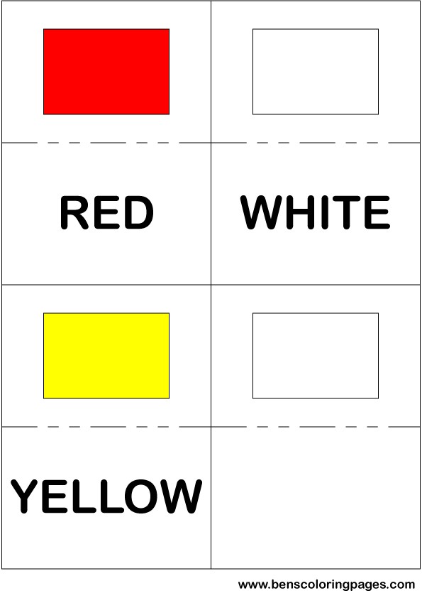 Colors in english small flashcards
