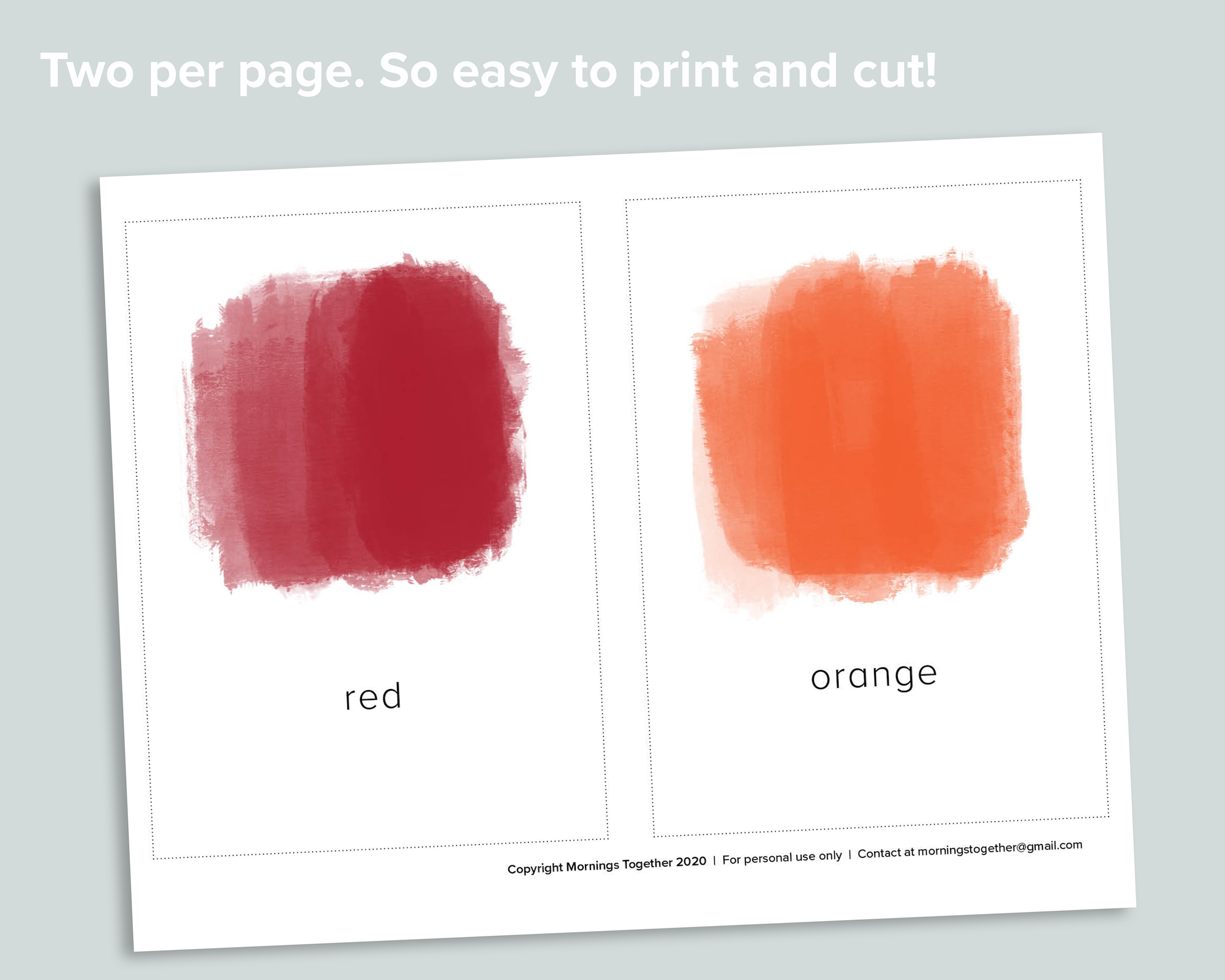 Colors flashcards â mornings together