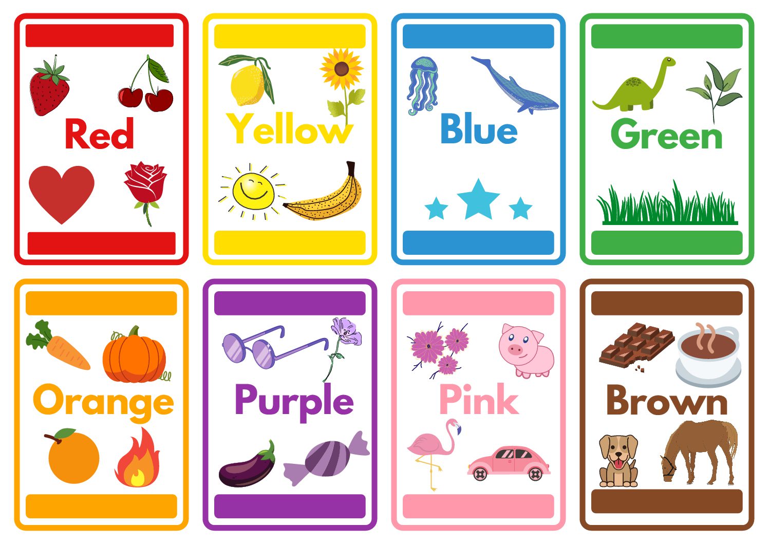 Flashcards colors â teacha