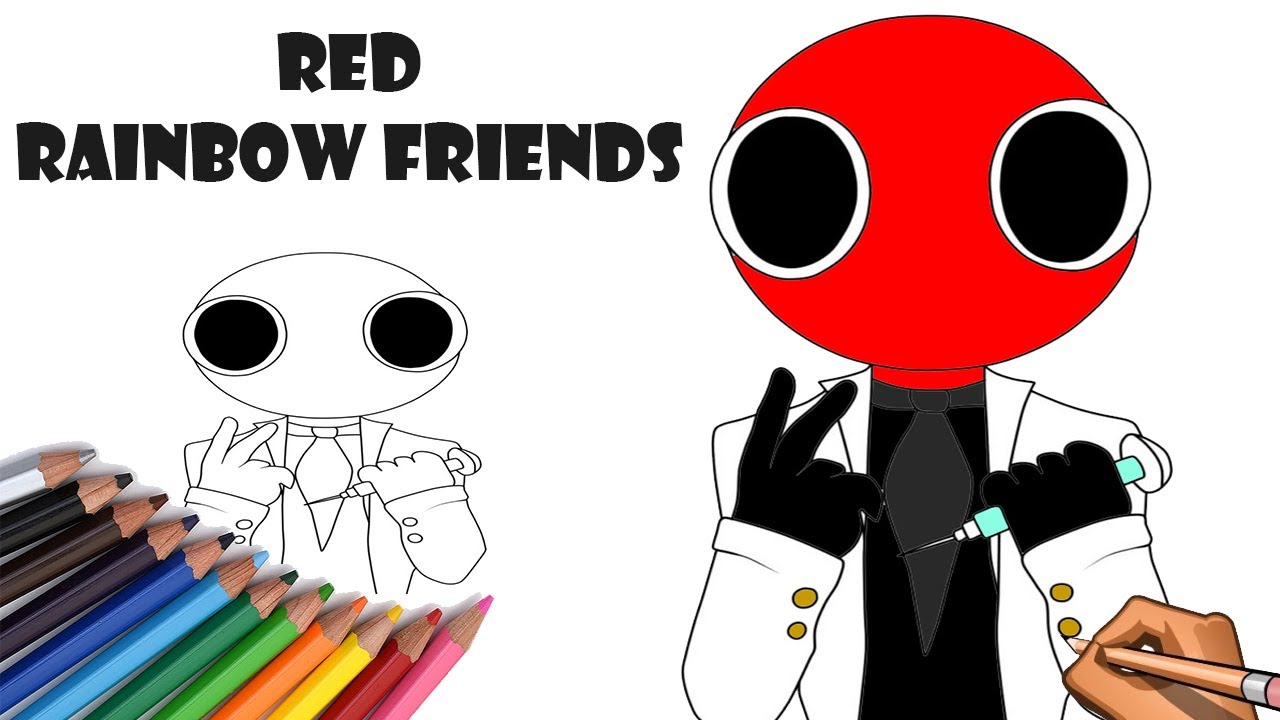 Rainbow friends ð how to draw red