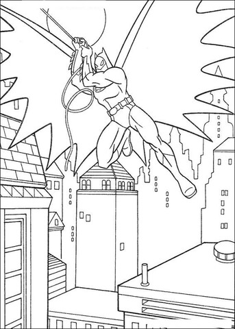 Batman in action coloring page free printable coloring pages