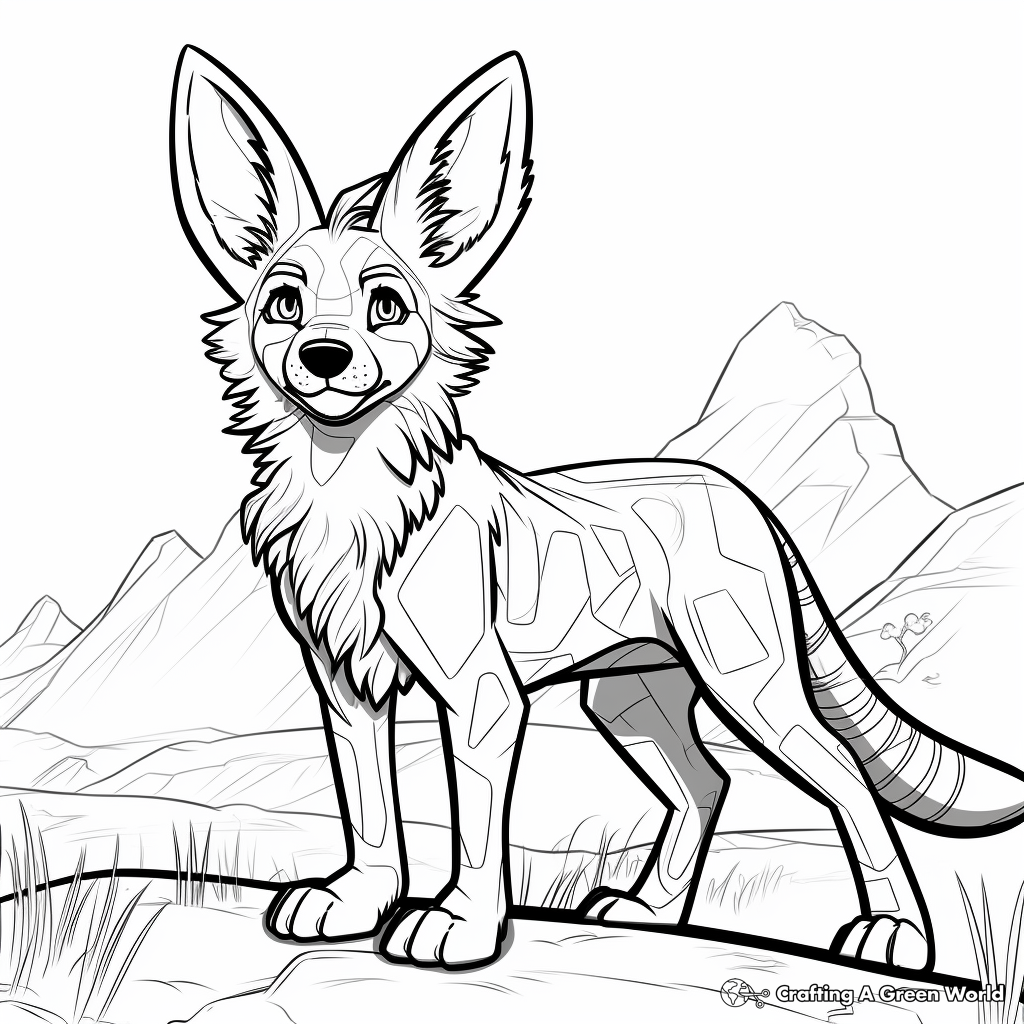 Jackal coloring pages