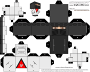 Red jackal from action force paper toy free printable papercraft templates