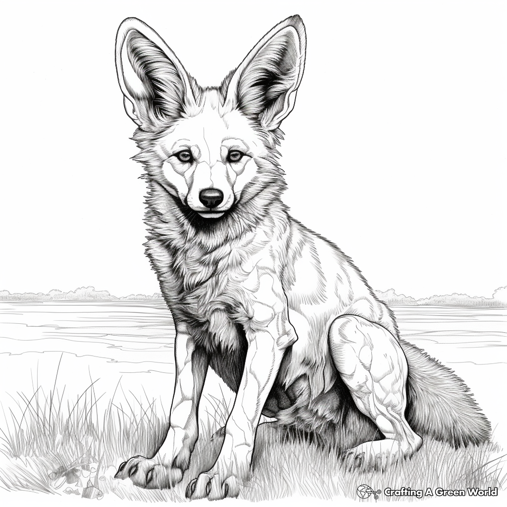 Jackal coloring pages
