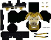 Red jackal from action force paper toy free printable papercraft templates