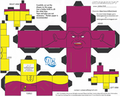 Red jackal from action force paper toy free printable papercraft templates
