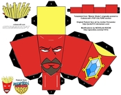 Red jackal from action force paper toy free printable papercraft templates