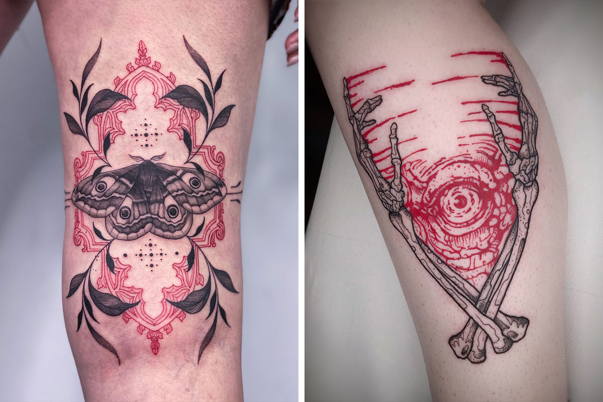 Red tattoo ideas all you have to know about red ink tattoo design bored panda
