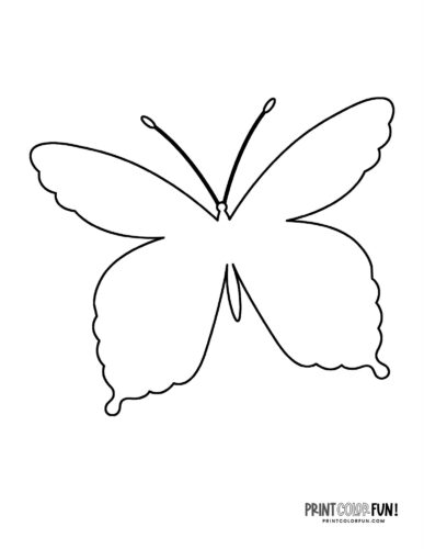 Butterfly coloring pages clipart collection with both easy plex designs at
