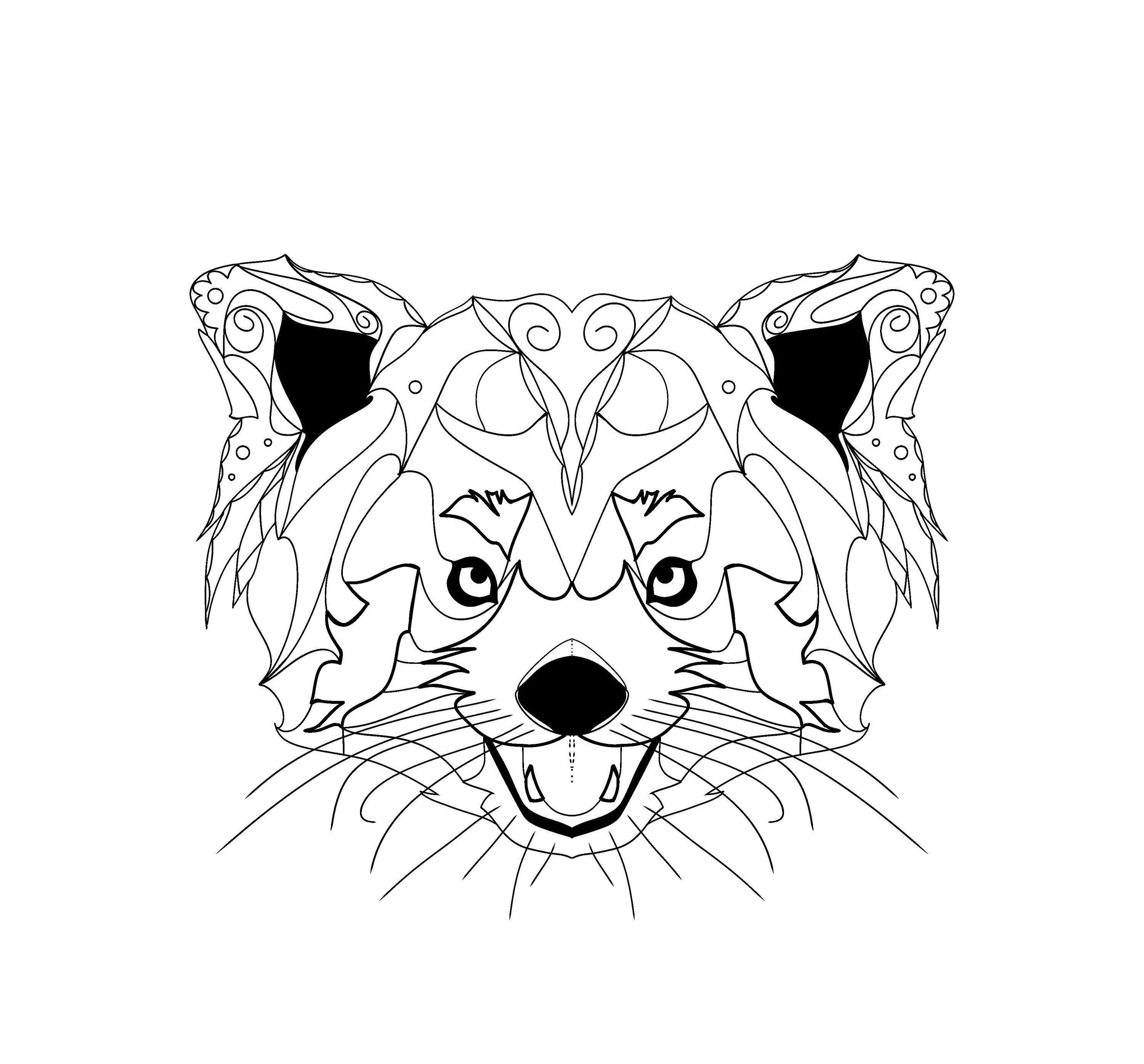 Popular red panda animal fun coloring page stress relief for adults kids artwork instant digital pdf jpeg easy printable download