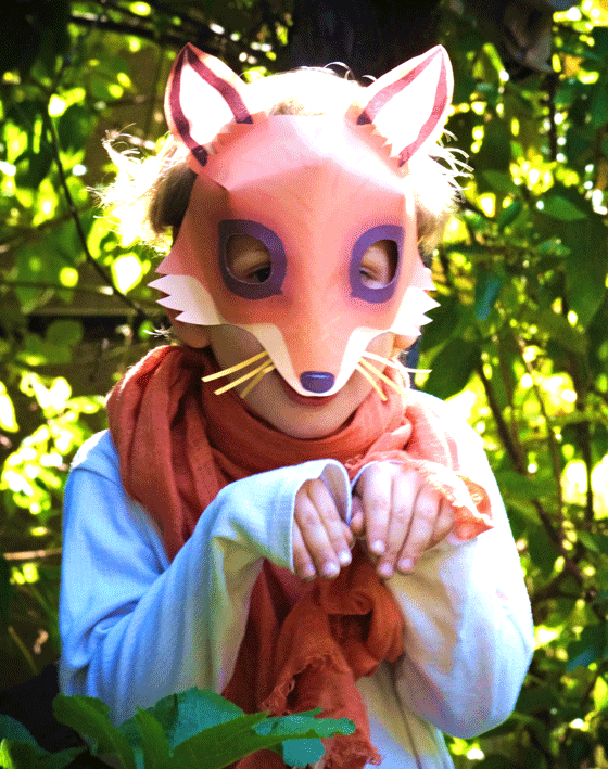 Fox mask template video be a fox today â