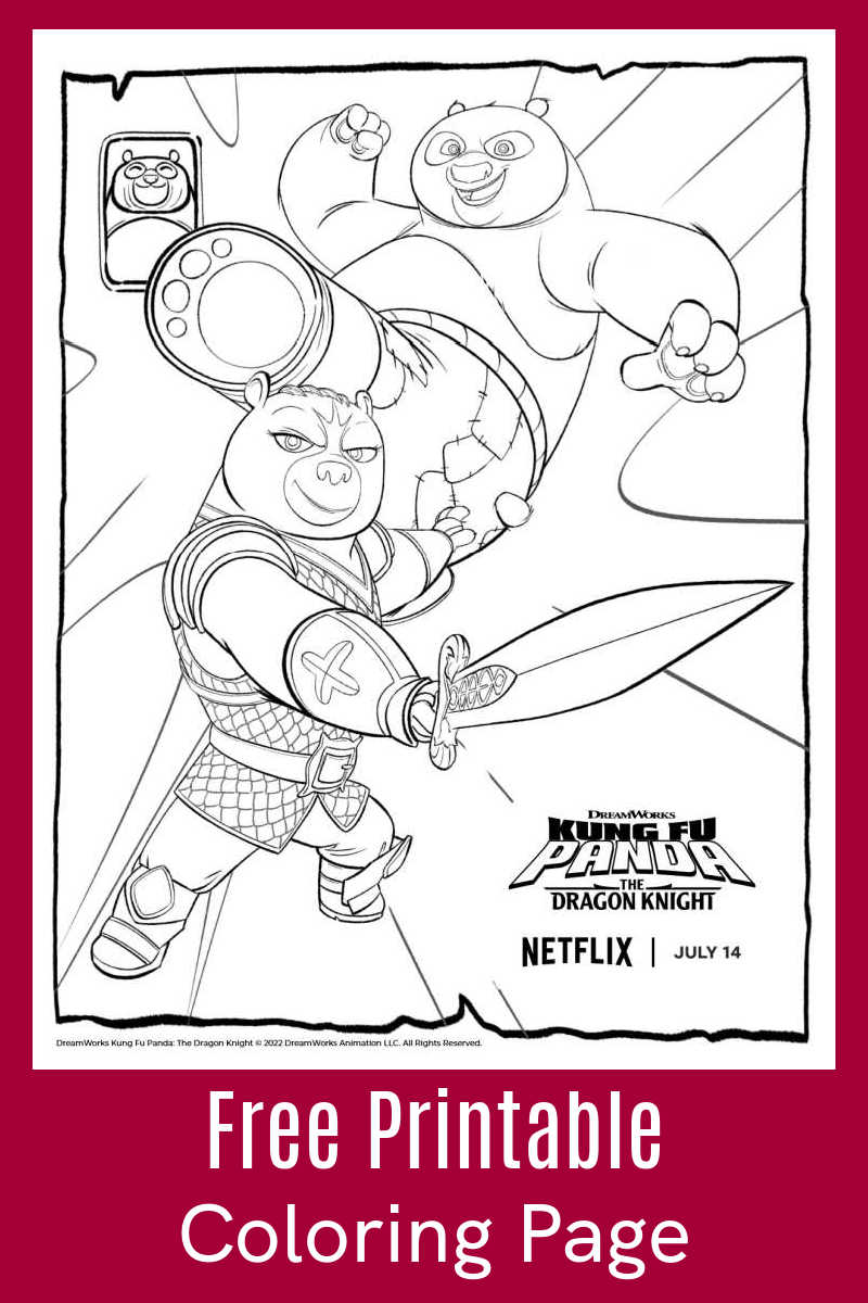 Netflix kung fu panda po coloring page