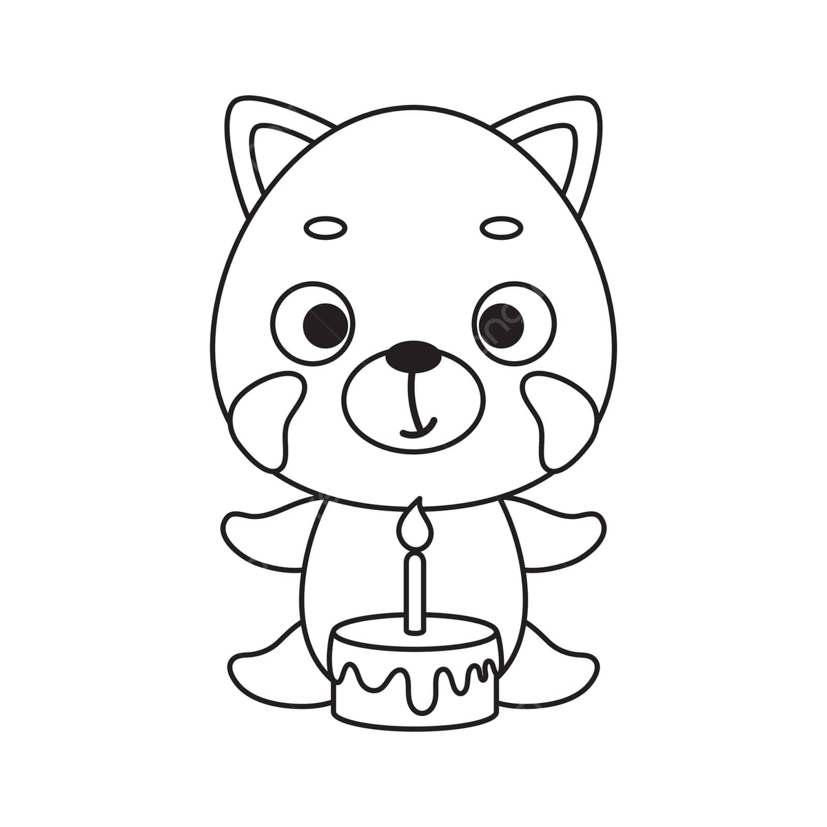 Red pandas outline png vector psd and clipart with transparent background for free download
