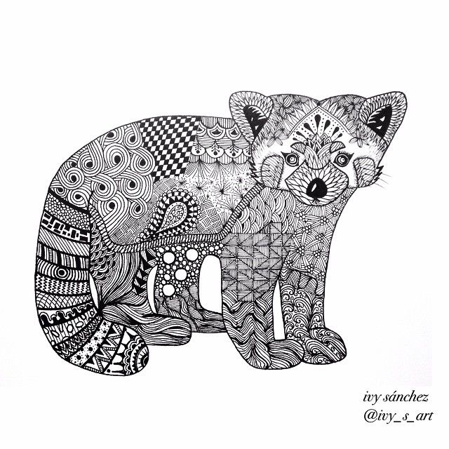 Ivys art panda coloring pages adult coloring page red panda
