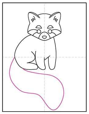 Easy how to draw a red panda tutorial and red panda coloring page red panda cartoon red panda baby red panda cute