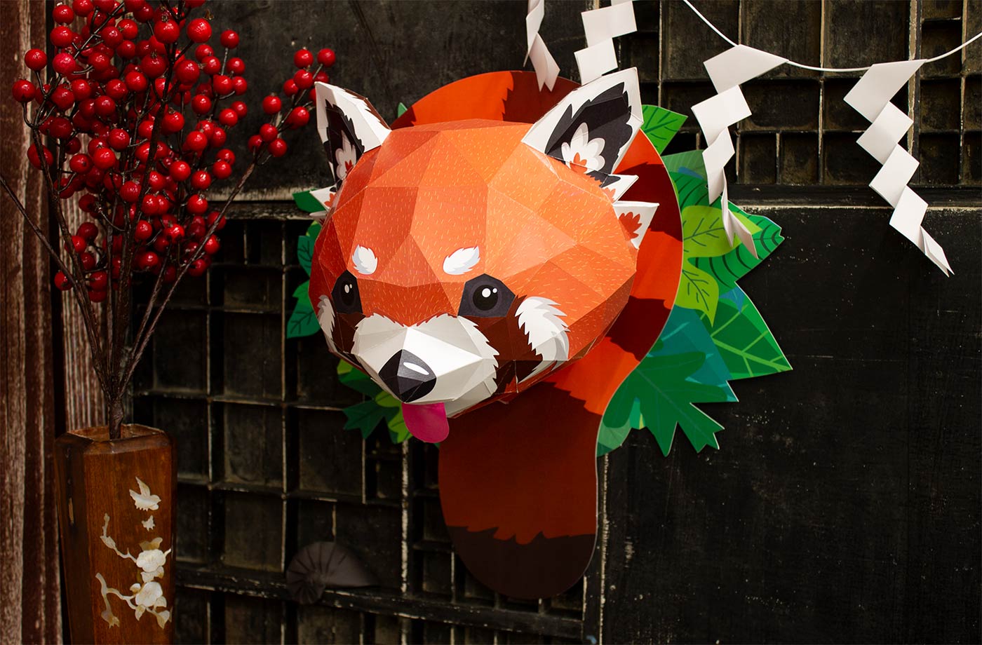 Red panda d origami