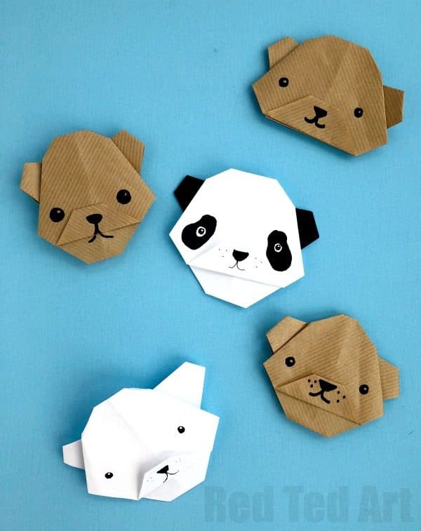 Easy origami bear