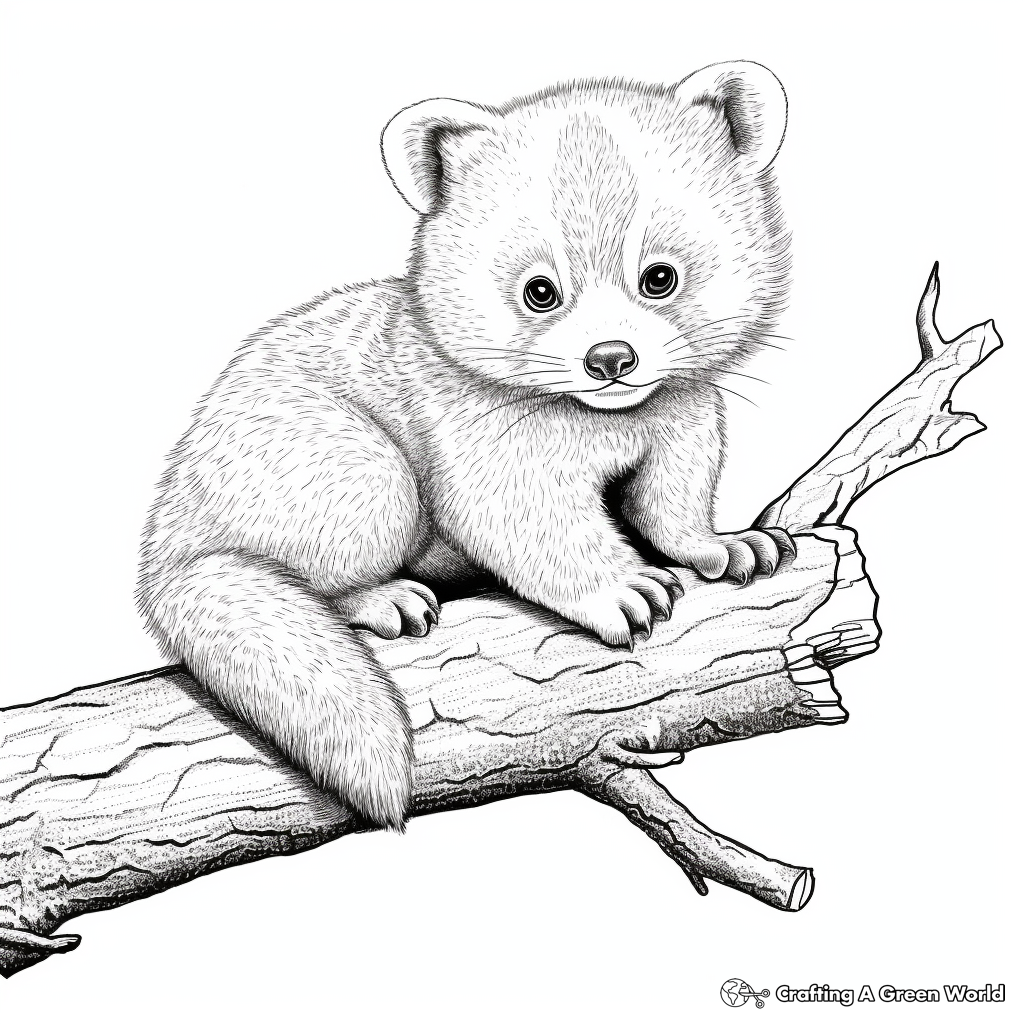Red panda coloring pages