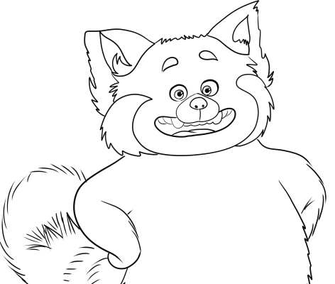 Turning red coloring pages the disney pixar animated film