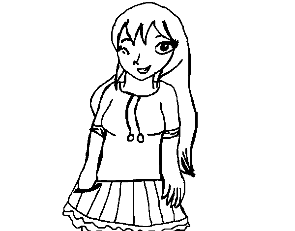 Little red riding hood coloring page