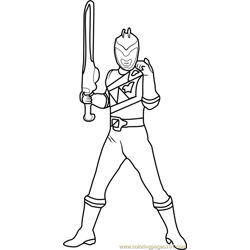 Red ranger coloring page for kids