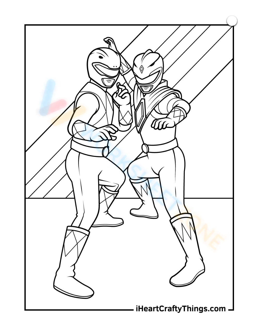 Kindergarten power ranger coloring pages worksheets