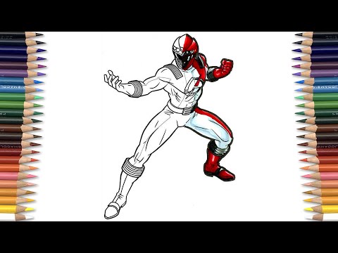 Red power ranger coloring pages red operation overdrive coloring book ncs letter