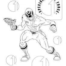 Special power force coloring pages