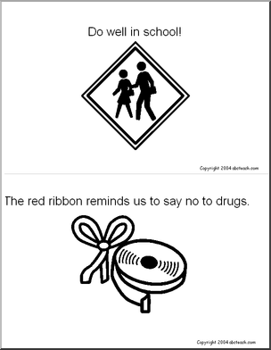 Booklet red ribbon week primary