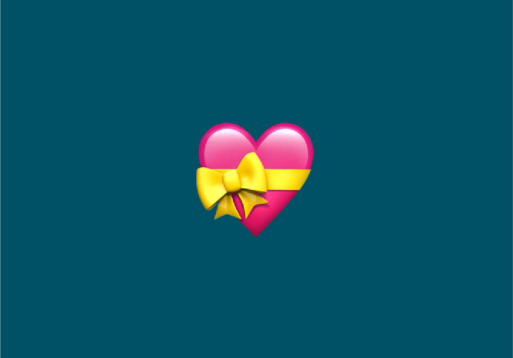 Ð heart with ribbon emoji meaning