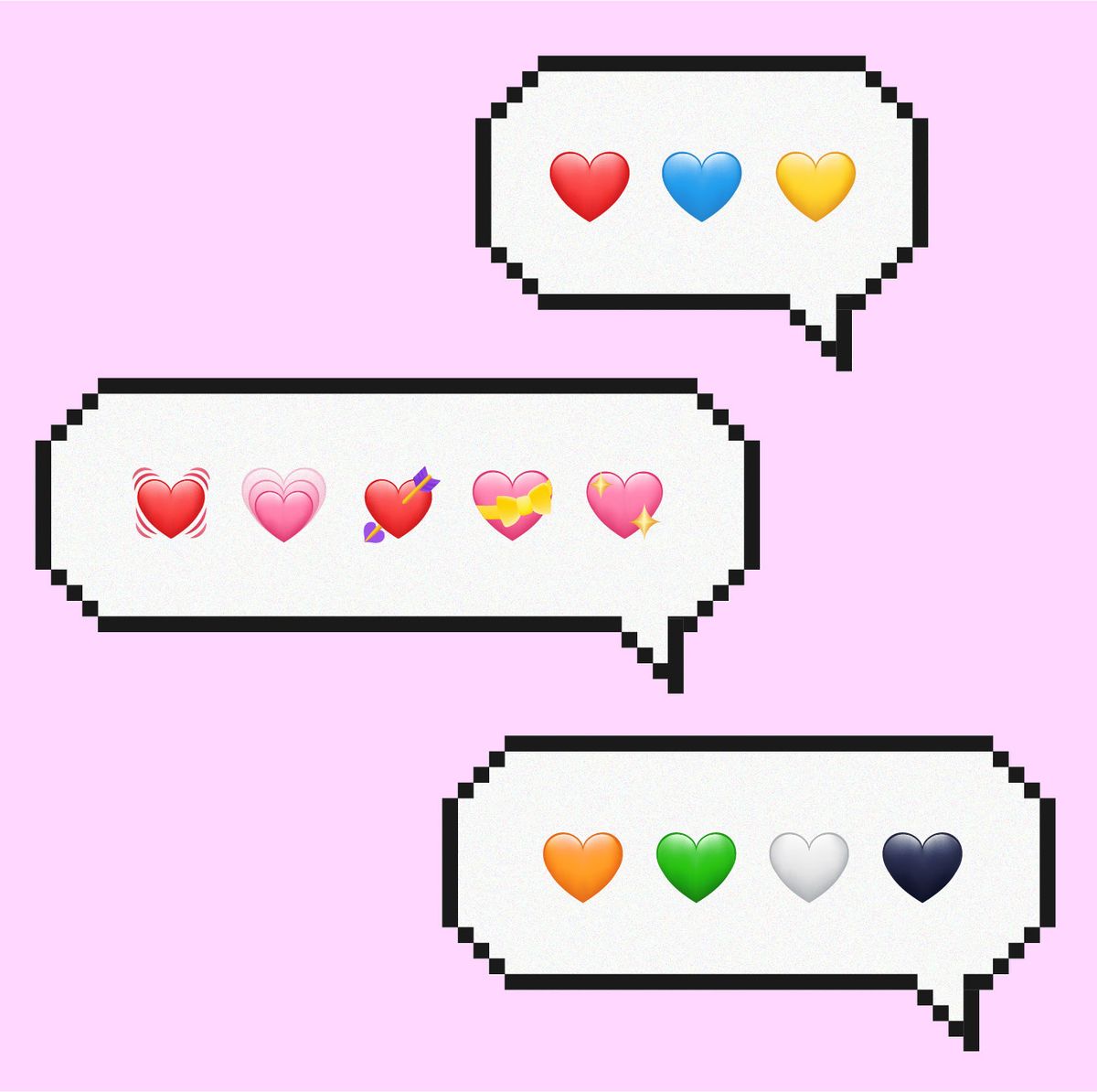 What do the heart emojis mean