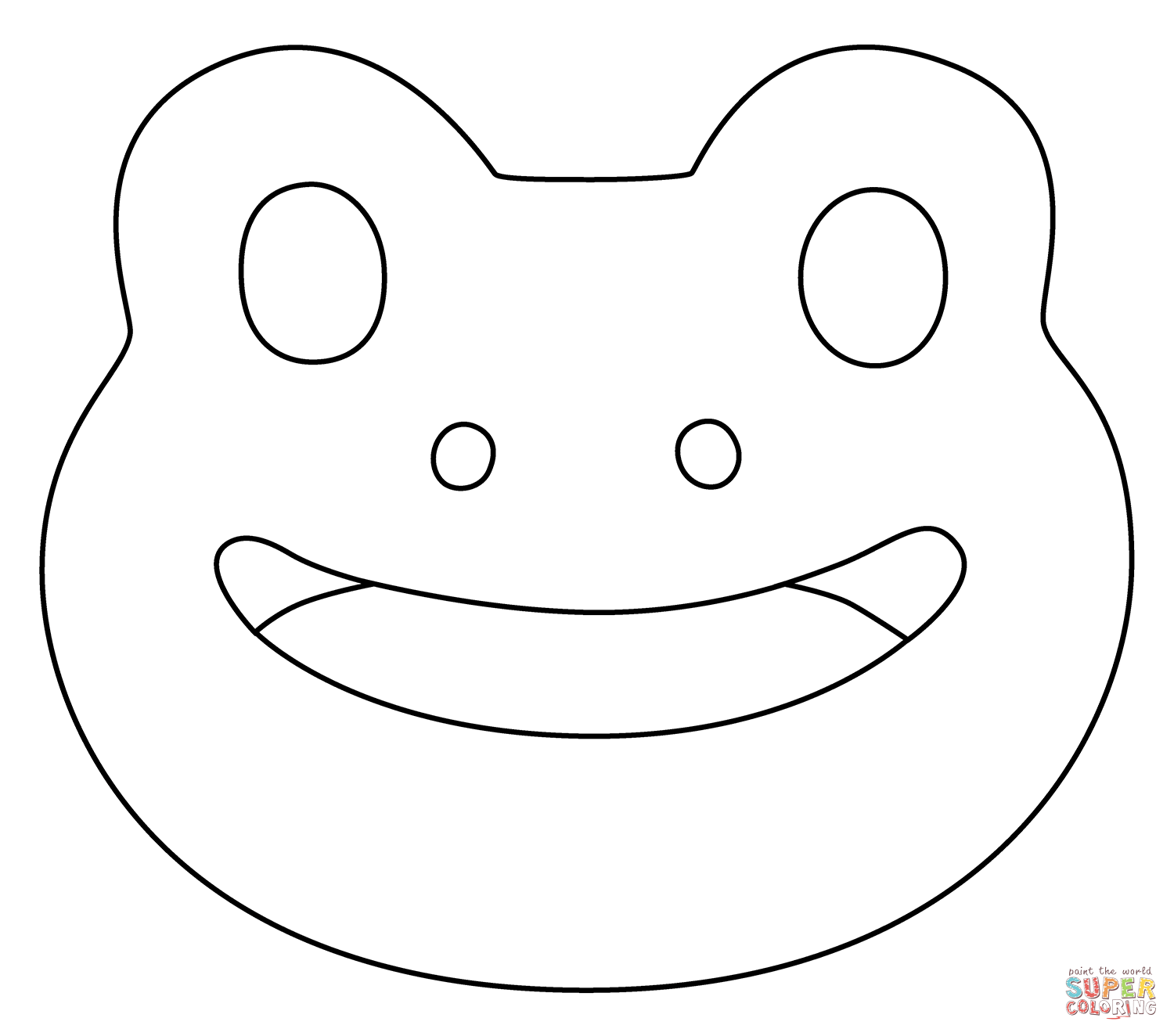 Frog emoji coloring page free printable coloring pages