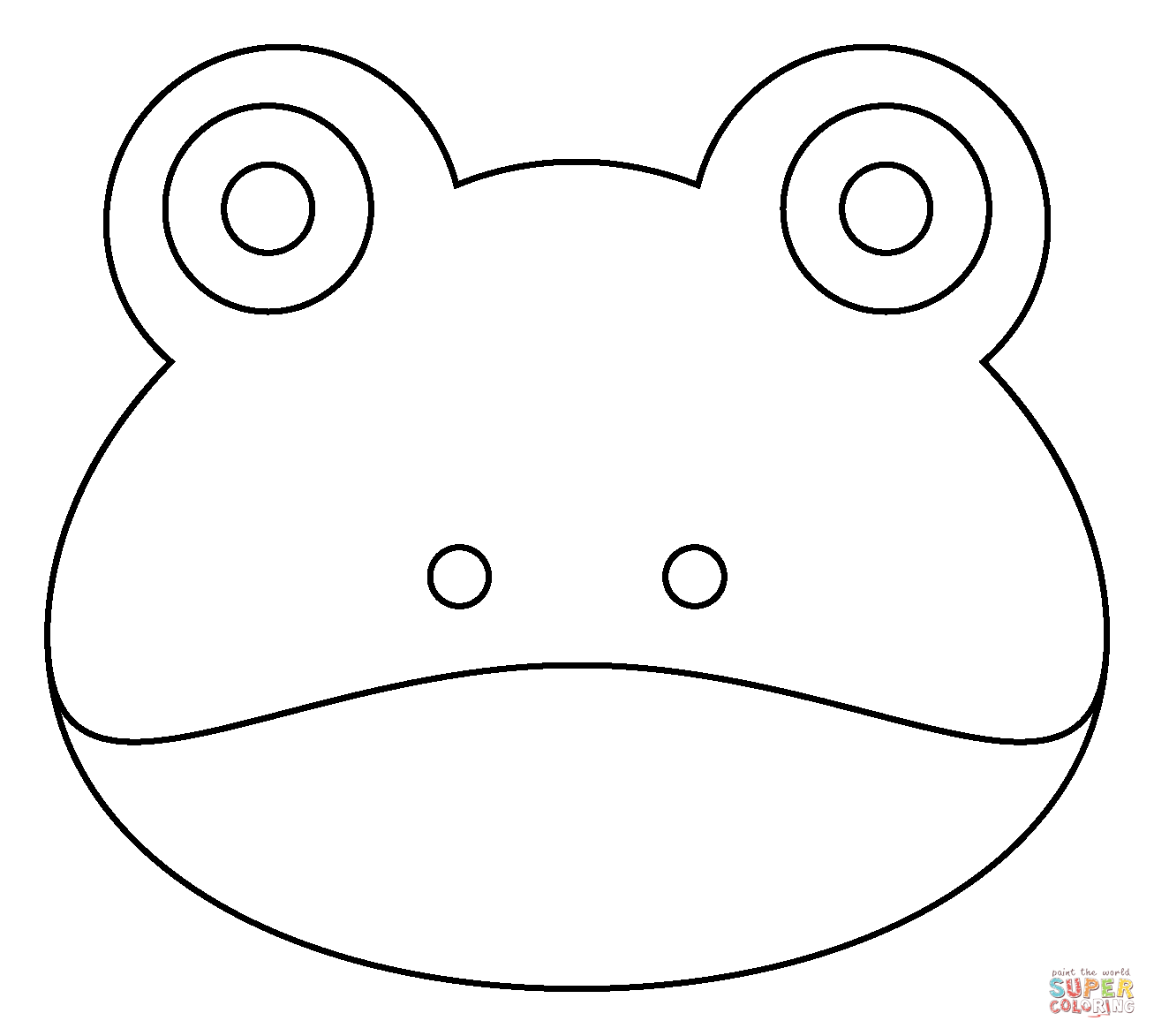 Frog face emoji coloring page free printable coloring pages