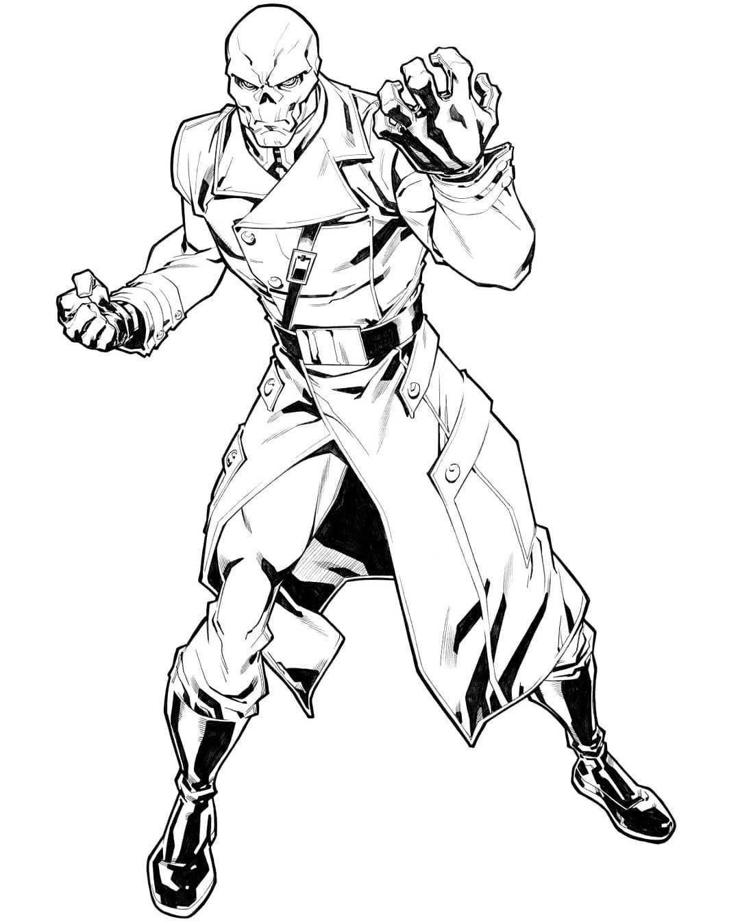 Download or print this amazing coloring page red skull