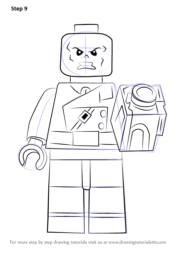 How to draw lego red skull lego step by step