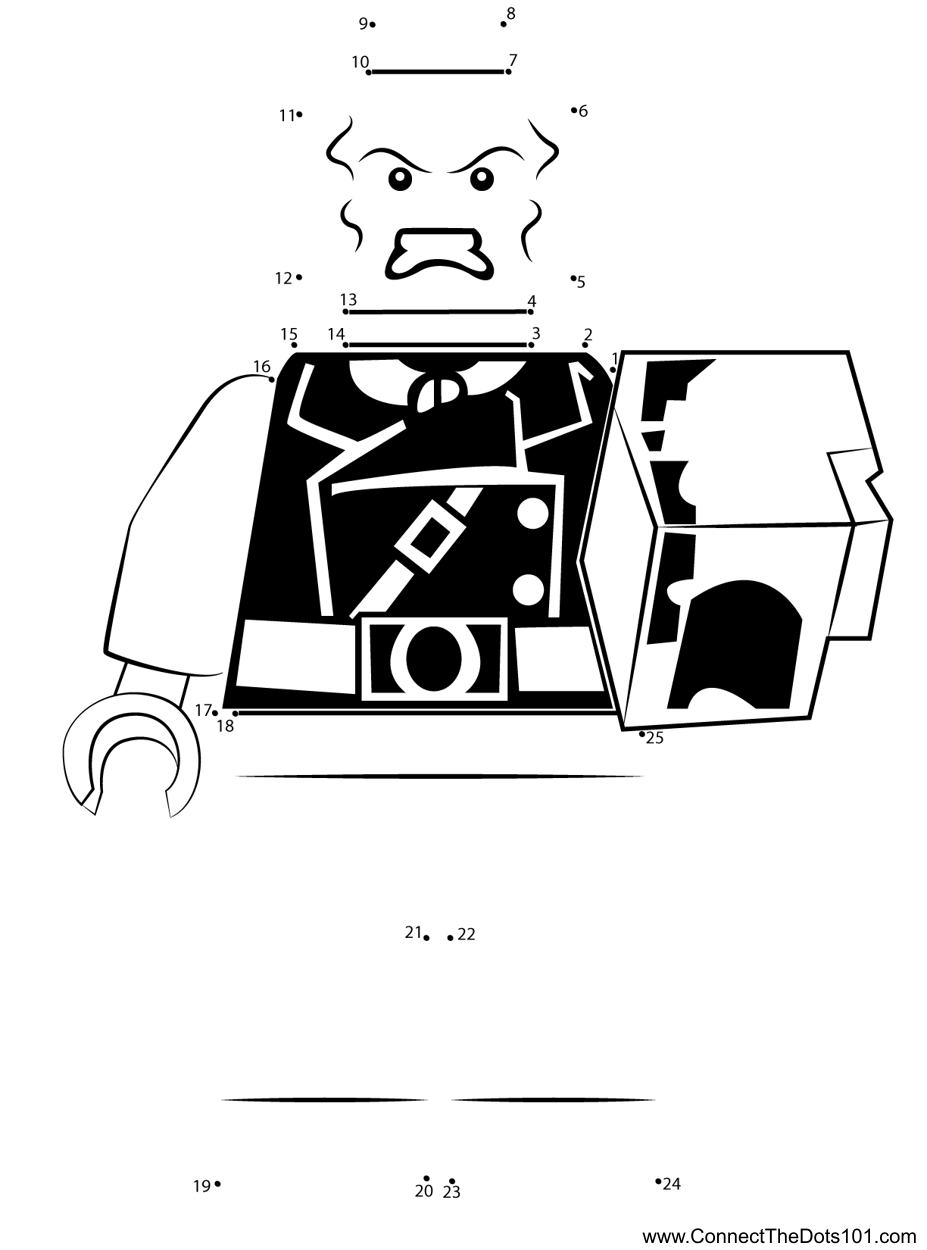 Lego red skull dot to dot printable worksheet