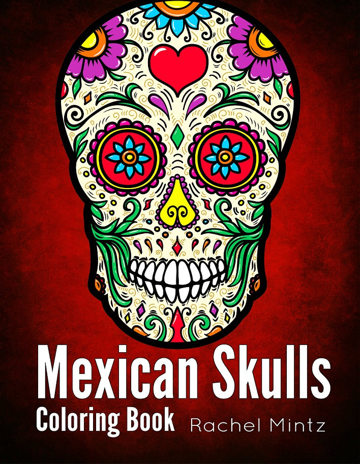 Mexican skulls coloring pdf book