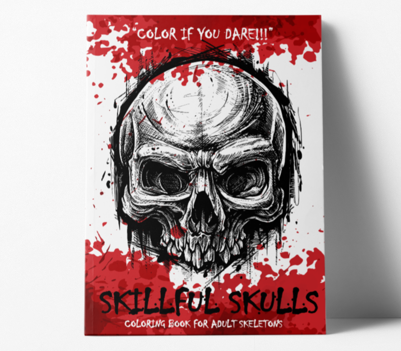 Skillful skulls adult coloring book