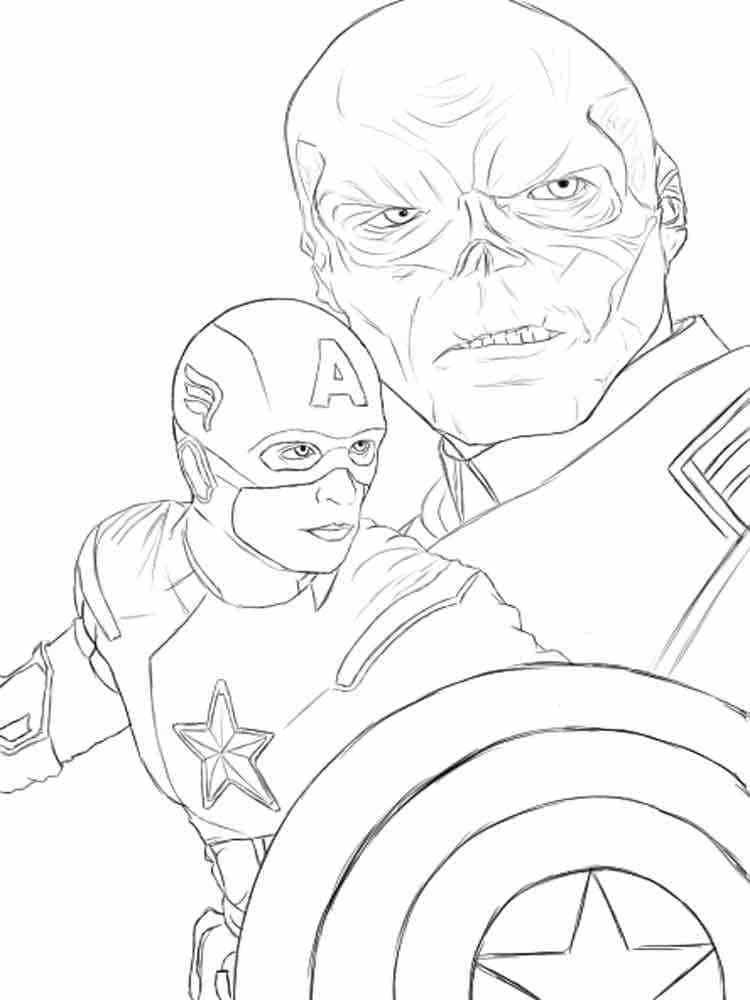 Captain america coloring pages