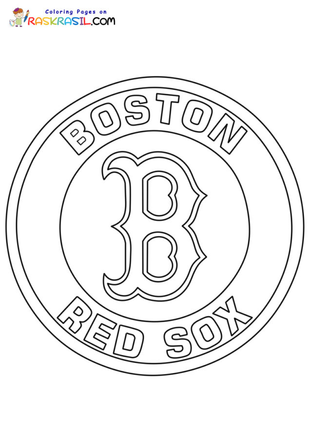 Red sox coloring pages