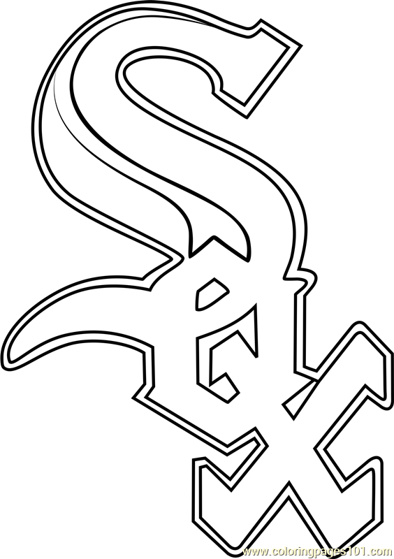 Chicago white sox logo coloring page for kids