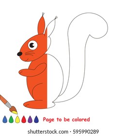 Red squirrel coloring book educate preschool stock vector royalty free